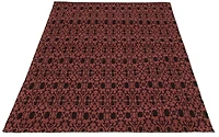 ECARPETGALLERY 4'8" x 6'8"  Transitional Collage Handmade Area Rug for Living Room, Dining Room and Bedroom in Red