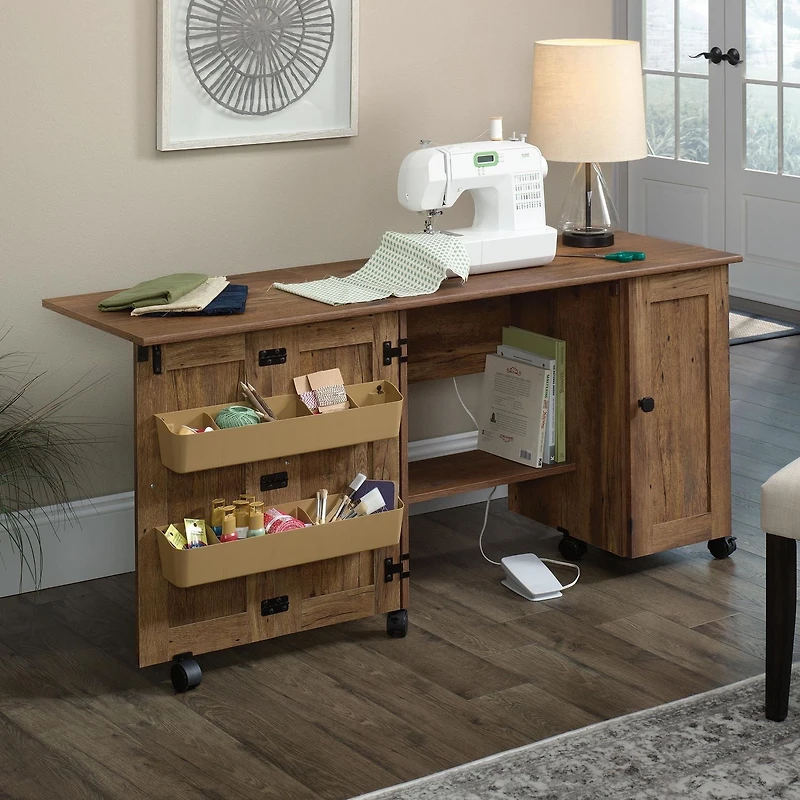 Sauder Table sur roulettes pour machine à coudre