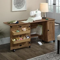 Sauder Table sur roulettes pour machine à coudre