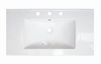 Imaginations Américaines 36.75-po. W Ceramique Top Ensemble Blanc