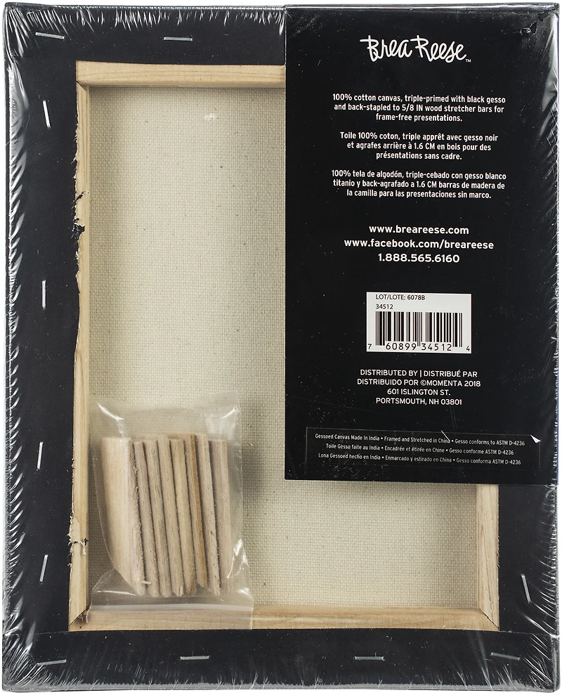 Momenta Inc Brea Reese Professional Series Black Canvas 8x10, 2pc