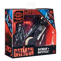 DC Comics, Batman Batcycle Pack, Exclusive 4” Batman Figure, Batcycle Vehicle, 3 Accessories, The Batman Movie Collectible, Kids Toys for Boys and Girls Ages 4 and up