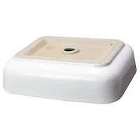 American Imaginations 19.7-in. W Above Counter White Bathroom Vessel Sink For Deck Mount Deck Mount Drilling AI-28674