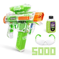XSHOT Hyper Gel Glow In The Dark NightStrike Blaster (5 000 boulettes Hyper Gel phosphorescentes) de ZURU Mousse Blaster