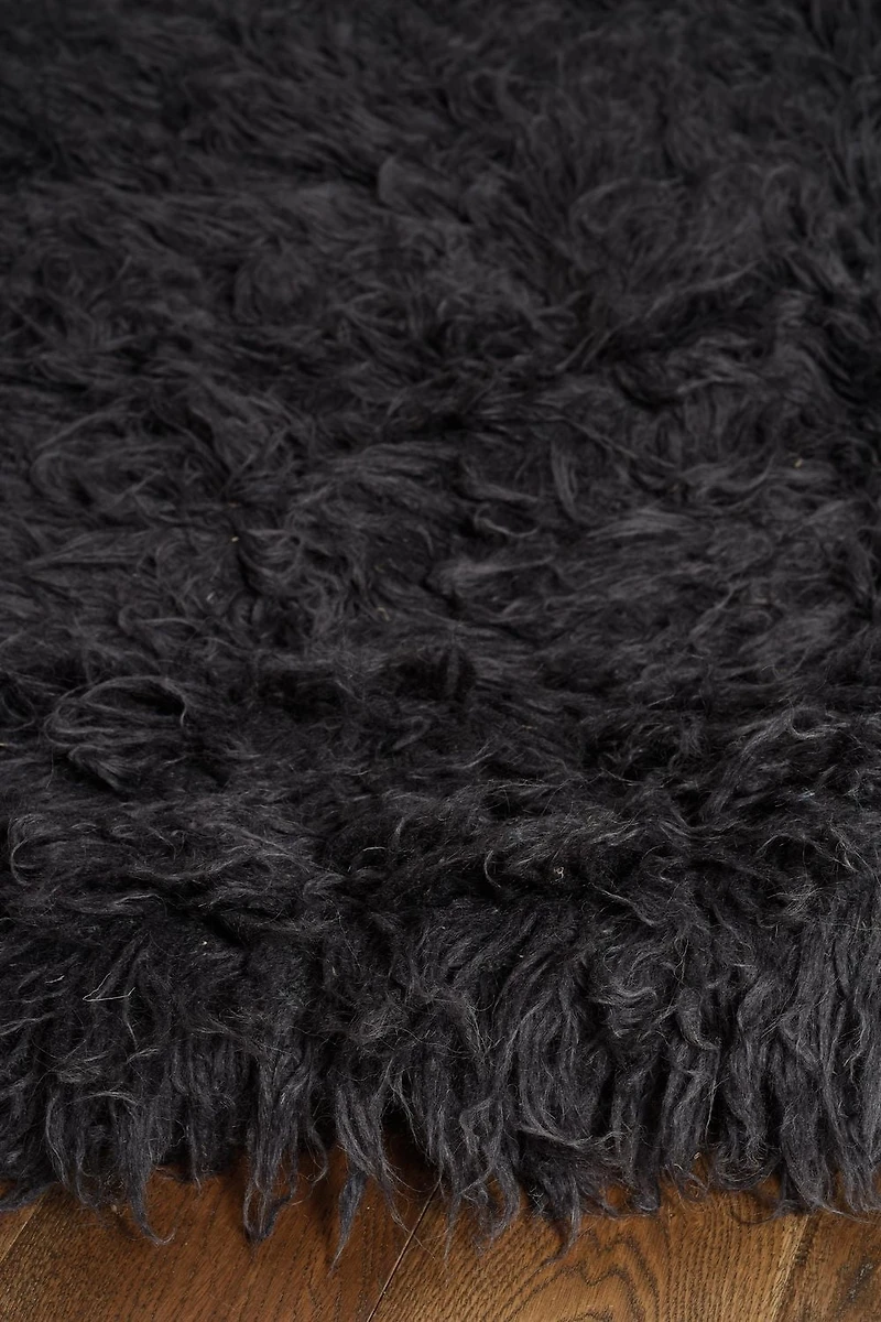 New Flokati 1400gr 3'6" x 5'6" Accent Rug, Grey