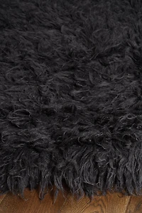 New Flokati 1400gr 3'6" x 5'6" Accent Rug, Grey