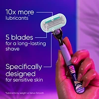 Gillette Venus Miami Midnight Extra Smooth Women's Razor Blade Refills, 6 Refills