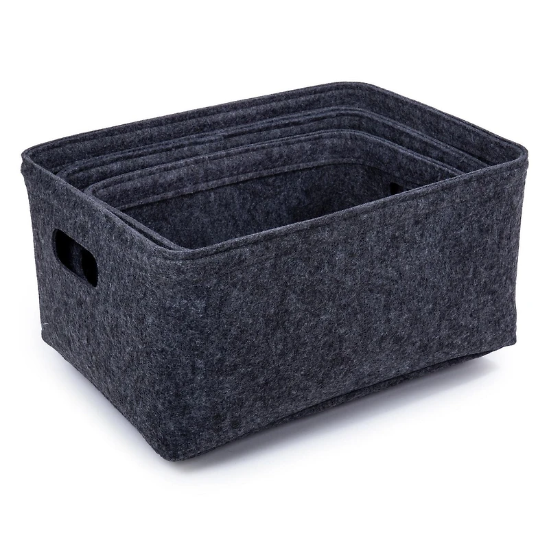 Truu Design, Paniers de rangement en feutre, ensemble de 3