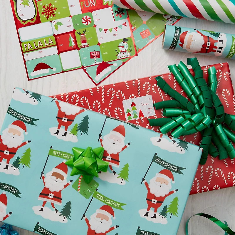 Étiquettes-cadeaux Fantaisistes Peel ' N Stick pour les Fêtes, Étiquettes de Noël Autocollantes, Icônes De Noël Amusantes, Nombre de 36