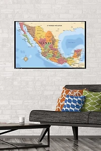 Map - Mexico Wall Poster