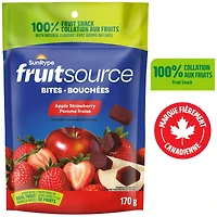 SunRype Fruitsource Apple Strawberry 100% Fruit Bites, 170 g
