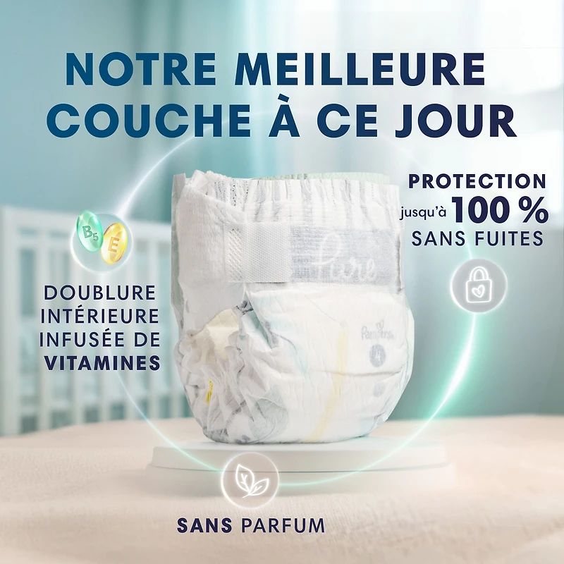 Pampers Pure Baby Diapers, Size 2 (12-18 lbs), 186, Up to 100% Leakproof, Premium Hypoallergenic Soft Diapers