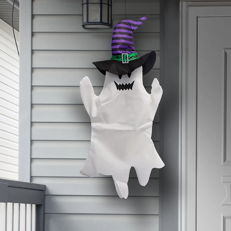 WAY TO CELEBRATE 28" GHOST WITH WITCH HAT PURPLE
