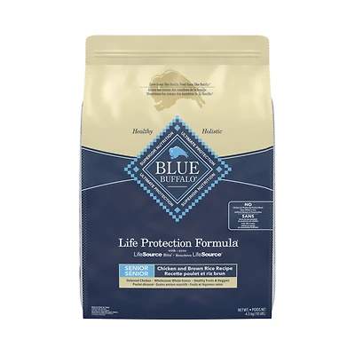 BLUE Life Protection Formula recette poulet et riz brun pour chiens âgés