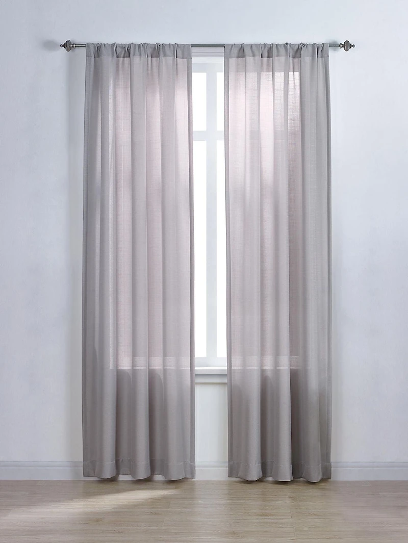 Mainstays Tille 63" Solid Rod Pocket Window panel, 1 40" x