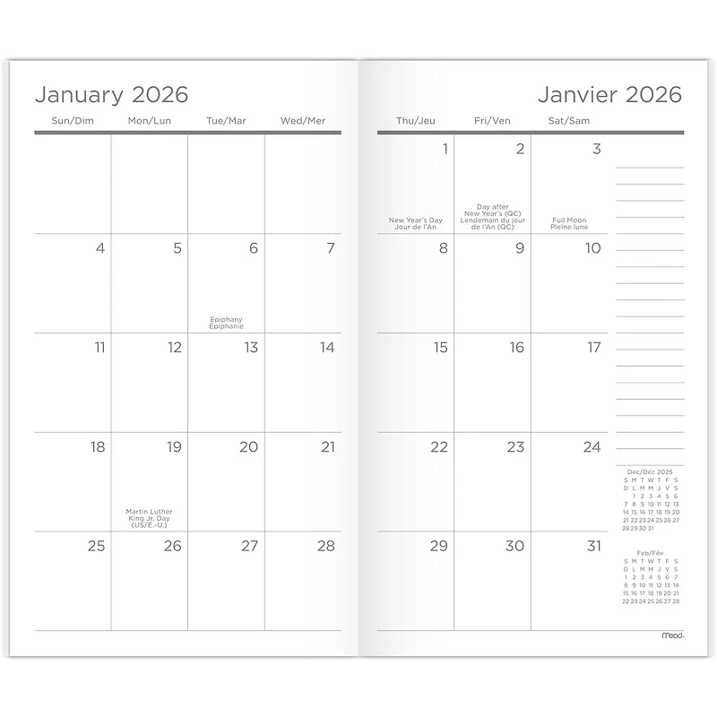 2026 Mead® Rose Garden 2 year Pocket Planner, Planner