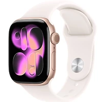 Apple Watch Series 11 GPS - Boîtier 42 mm en aluminium rosé - Bracelet sport rose tendre (P/M)