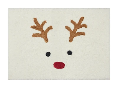 Tapis de bain Holiday Time motif renne, 17"x24"