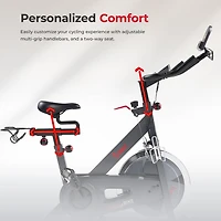 Sunny Health & Fitness Smart Pro Indoor Cycling Exercise Bike, Felt Resistance and Belt Drive with Bluetooth Connectivity and SunnyFit® App - SF-B901SMART