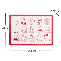 Tapis de cuisson flexible Holiday Time, Rouge et blanc