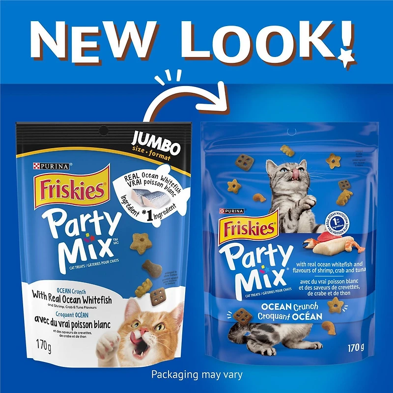 Friskies Party Mix Ocean Crunch, Cat Treats 170g, 170 g