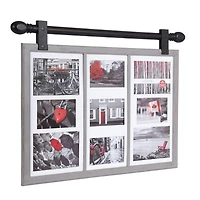 Barndoor 9 Opening Graywash Collage Frame, 27in W x 19.5in H