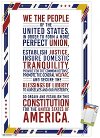 The United States Of America - Constitution Preamble Wall Poster