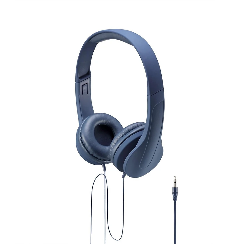 ONN ™ Wired Lightweight Headphones (Blue)
