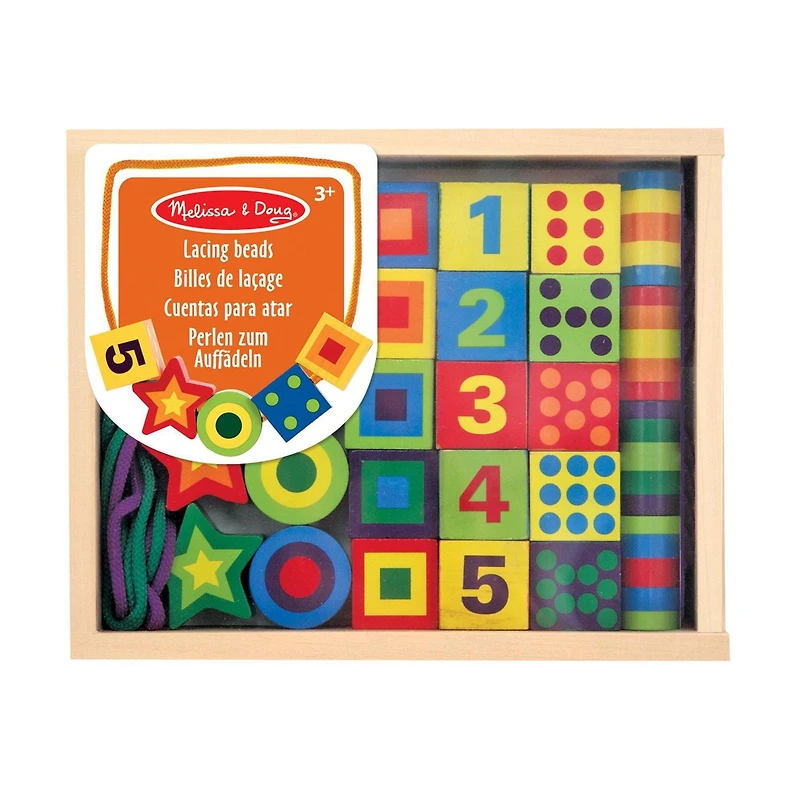 Melissa & Doug Laçage des perles dans une boîte