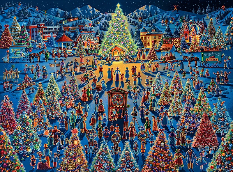 Buffalo Games Dowdle Festival of Trees 1000-Piece Interlocking Jigsaw Puzzle for Adults Ages 14-99 Years