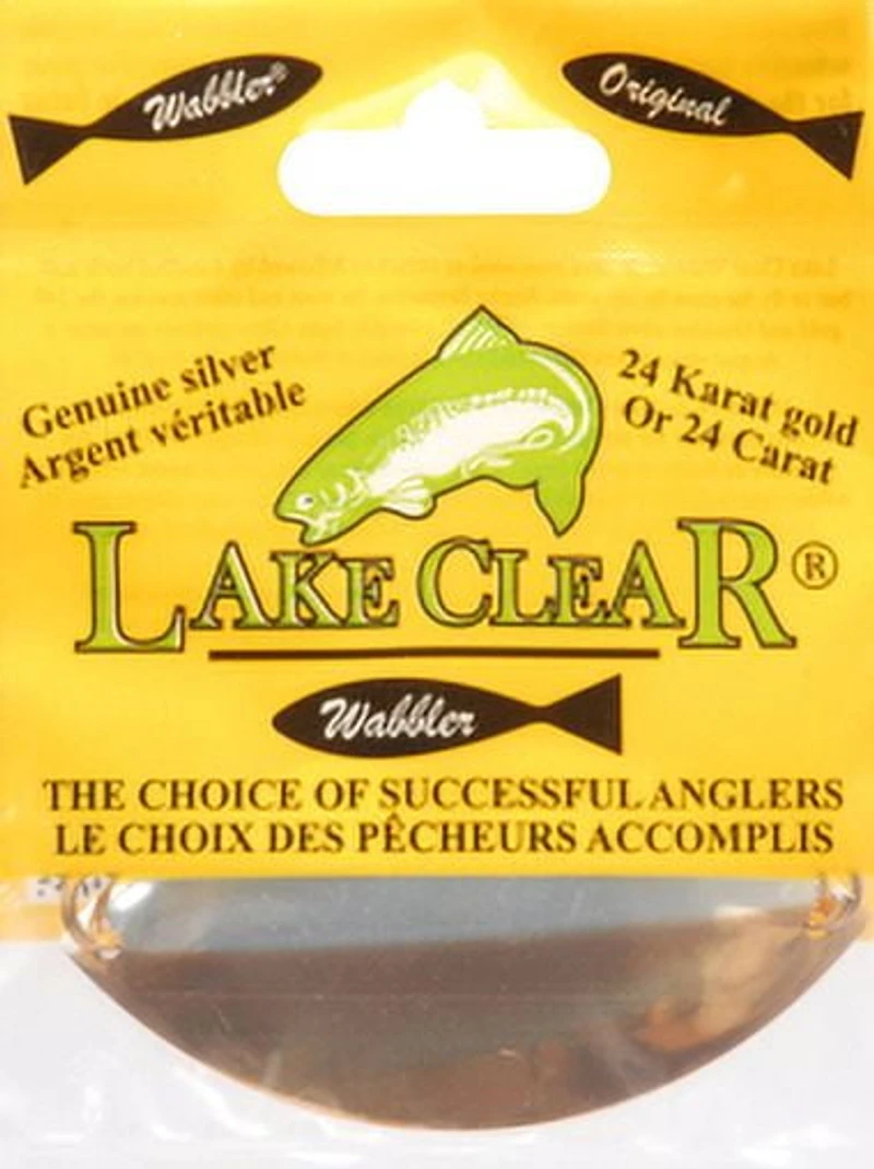 Lake Clear LCW1HSG-HHSG Wabbler Attractor Spoon #1 1/2 & 1/2 Silver/Gold 3-1/8" 1/3oz, No Hook (143459), The larger wide bodied shape