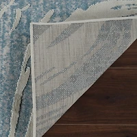 Rug Branch Nomad Abstract Indoor Area Rug, Blue Beige, Coastal - Living Room, Bedroom, Dining Room, and Kitchen