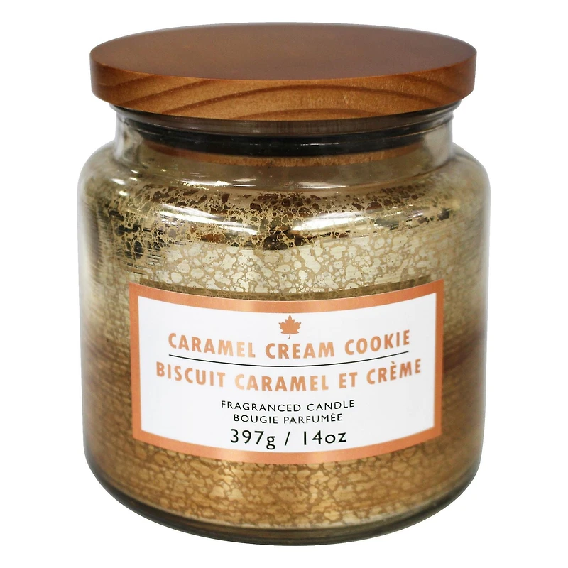 Hometrends Bougie parfumée hometrends à senteur de biscuits caramel et crème