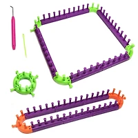 Love Knitting Round Loom Kit, 4 Looms (14–36 cm) with Hook & Needle, 20 pcs