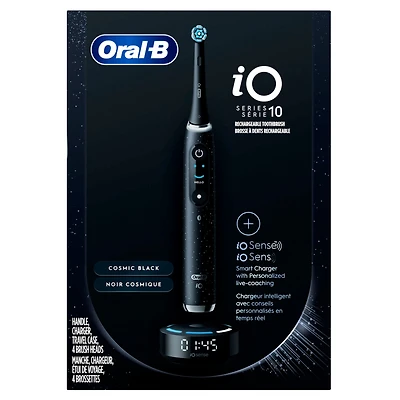 Brosse à dents électrique rechargeable Oral-B Série iO 10 avec brossettes de rechange Nettoyage optimal et brossettes de rechange Soins doux