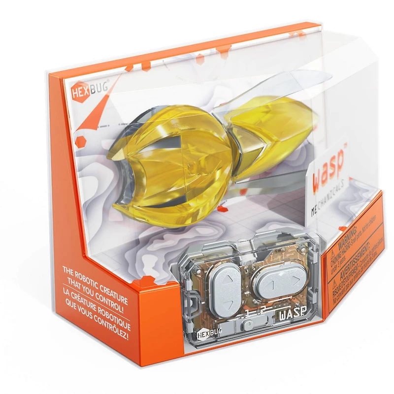 HEXBUG Wasp, Insecte commandé à distance, Jouet insecte factice, Spécimen robot motorisé, cadeau pour garçons et filles à partir de 3 ans