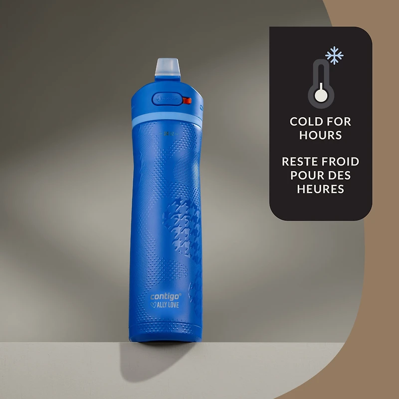 Bouteille d’eau en acier inoxydable avec couvercle AUTOSPOUT Contigo Ashland Chill 2.0, 709 ml (24 oz)
