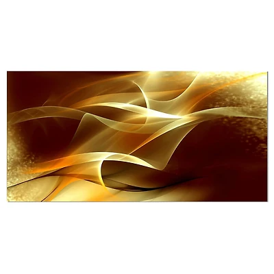 Designart Conception fractale abstraite jaune clair Art mural sur toile