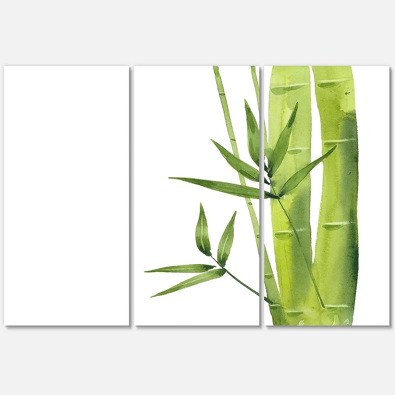 Designart Bamboo Branches In The Forest V Canvas Wall Art