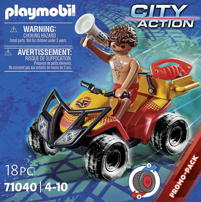 Playmobil Sauveteur en mer et quad