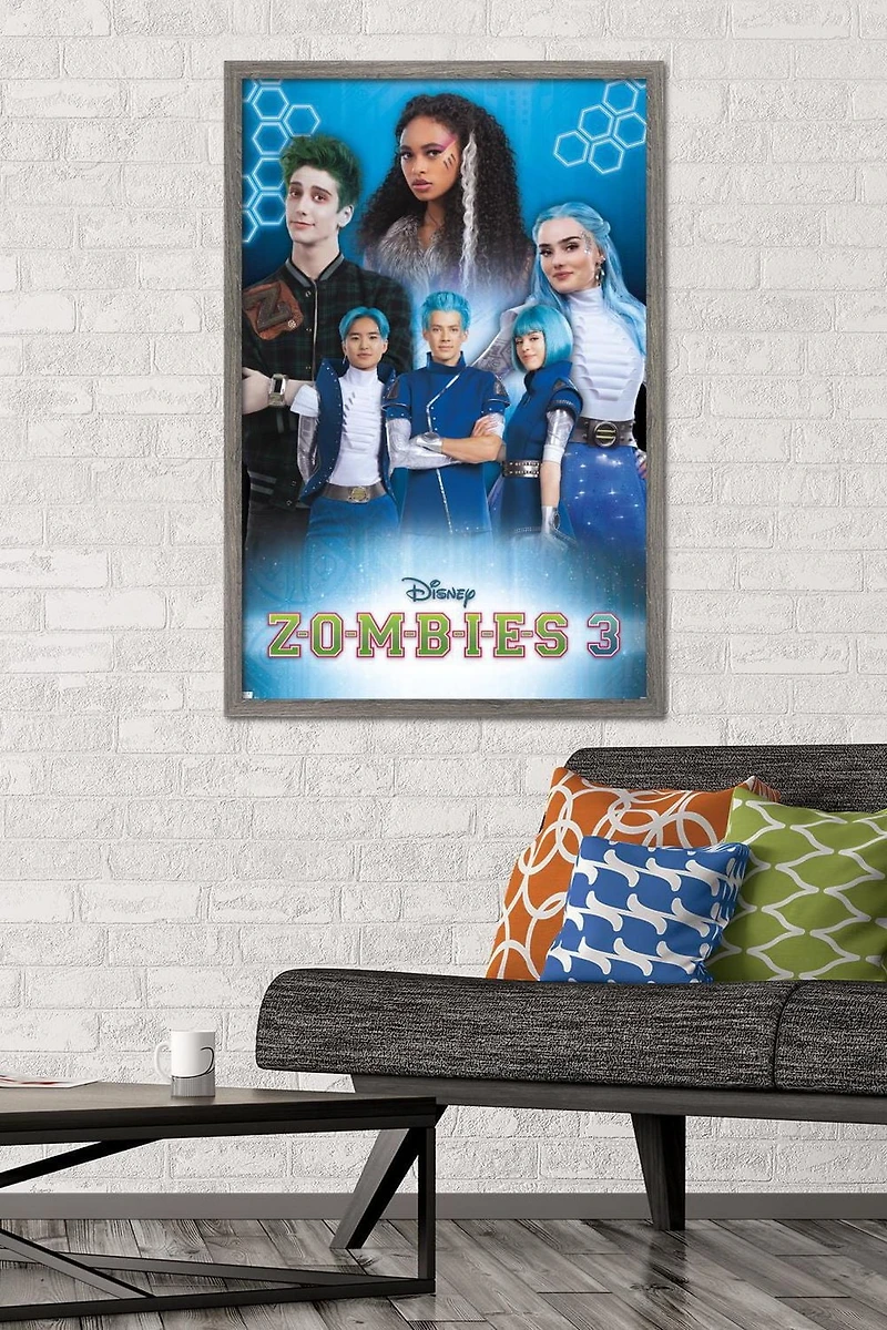 Disney Zombies 3 - Group Wall Poster with Pushpins, 22.375" x 34"