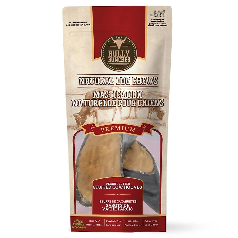 Peanut Butter Stuffed Cow Hooves, Stuffed hooves for dogs