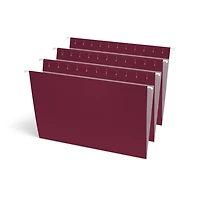 Continental Letter Size Hanging Folders. Burgundy Colour, 6 Count