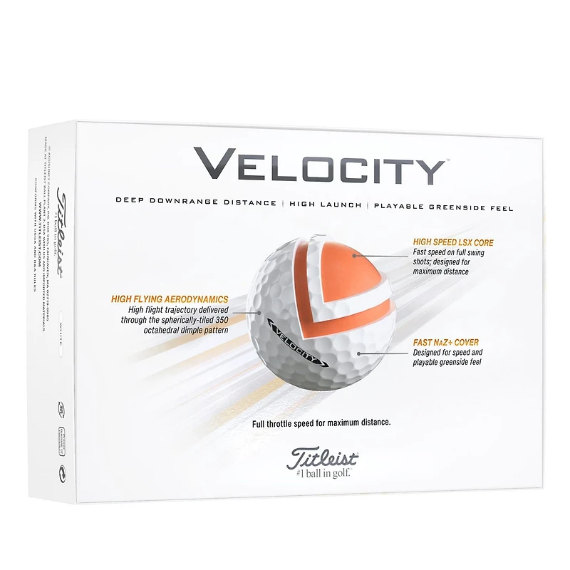 Titleist Velocity White Golf Ball