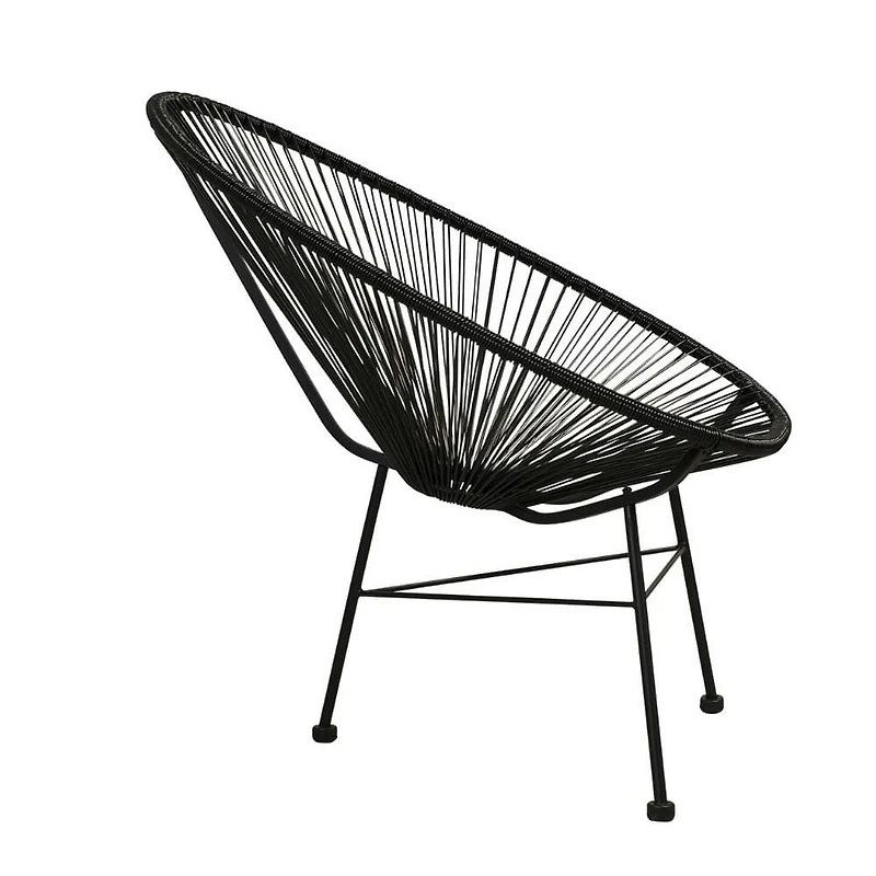 CHAISE ACAPULCO Chaise en fil de fer EN NOIR LOT DE 2