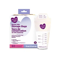 Parent's Choice Breast Milk Storage Bags, Pack of 60, 175 mL