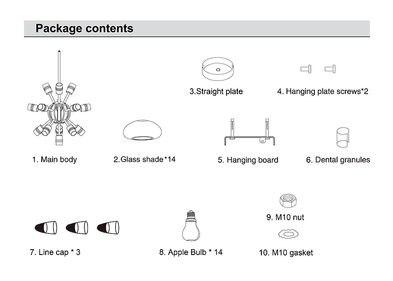 GORGEOUS DANDELION SHAPED CHANDELIER WITH 14 LED BULBS