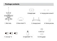 GORGEOUS DANDELION SHAPED CHANDELIER WITH 14 LED BULBS