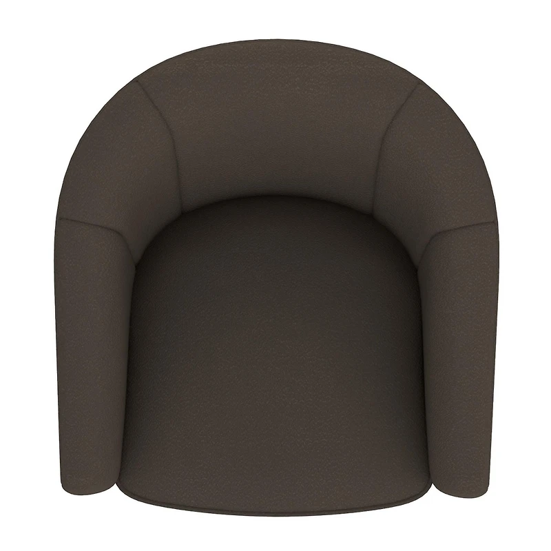 Moderne Tissu Bouclé Fauteuil - Charbon