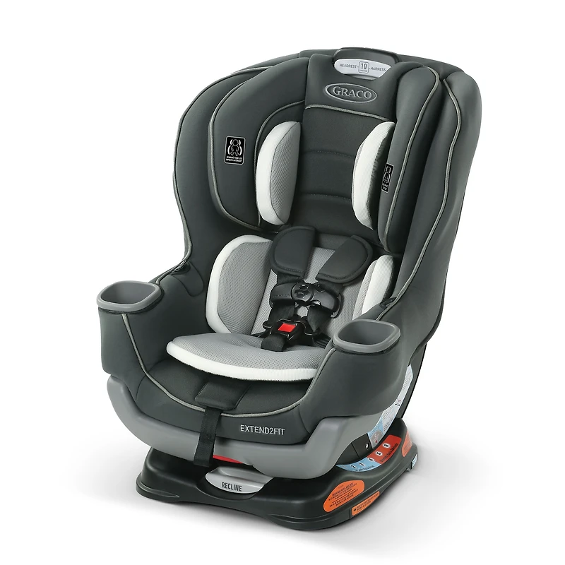 Siège d’auto convertible 2-en-1 Graco Extend2Fit, 1,8 à 30 kg (4 à 65 lb), harnais orienté vers l’avant et vers l’arrière